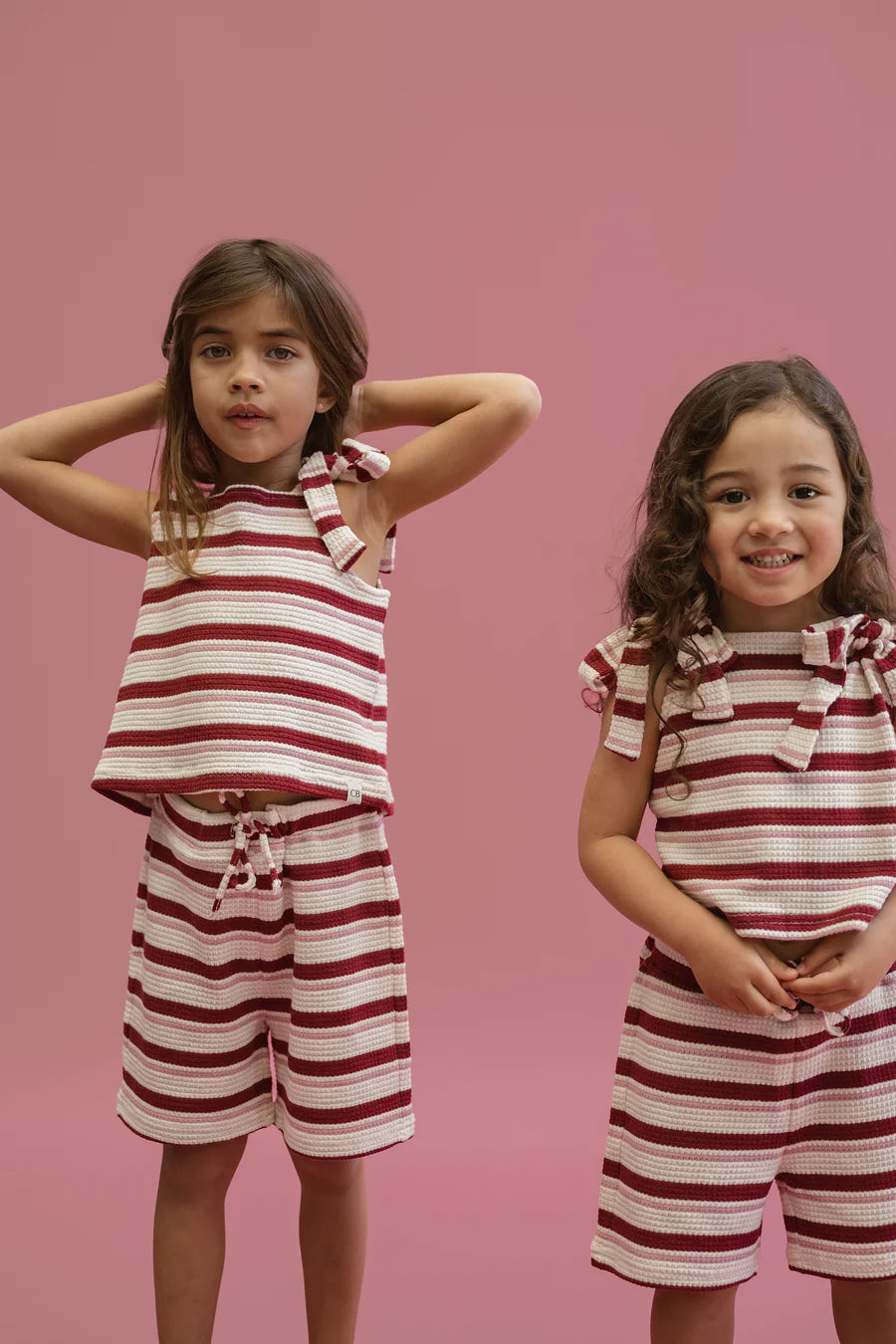 ニットショーツ - Pomegranate Stripe Knitted Shorts