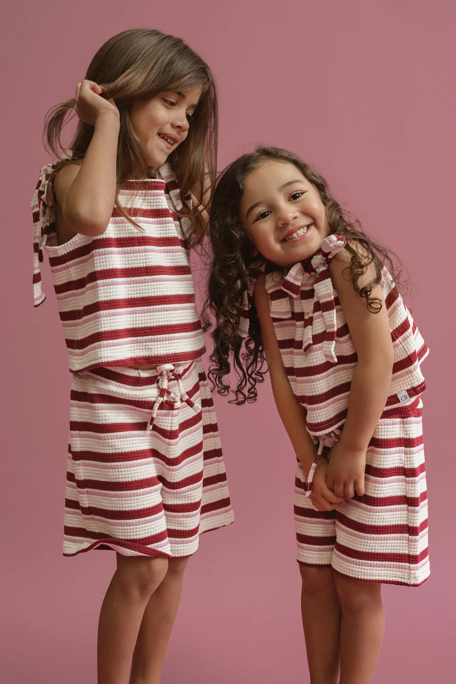 ニットショーツ - Pomegranate Stripe Knitted Shorts