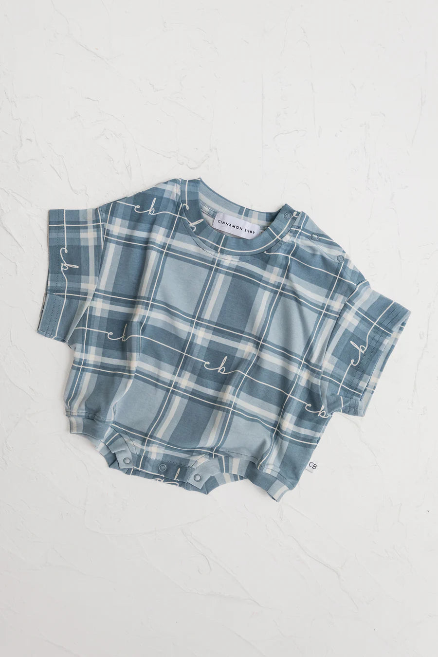 半袖ロンパース - Plaid T-Shirt Romper