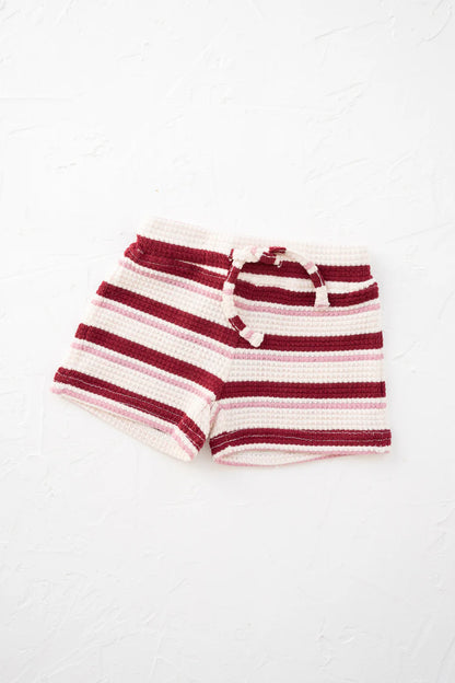 ニットショーツ - Pomegranate Stripe Knitted Shorts