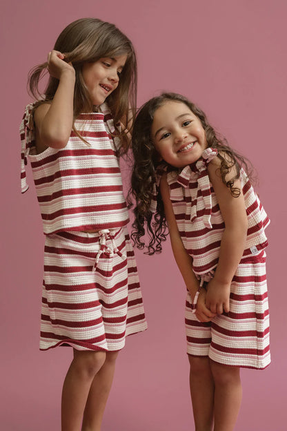 ニットショーツ - Pomegranate Stripe Knitted Shorts