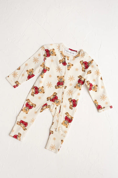 長袖ロンパース - Teddy Growsuit