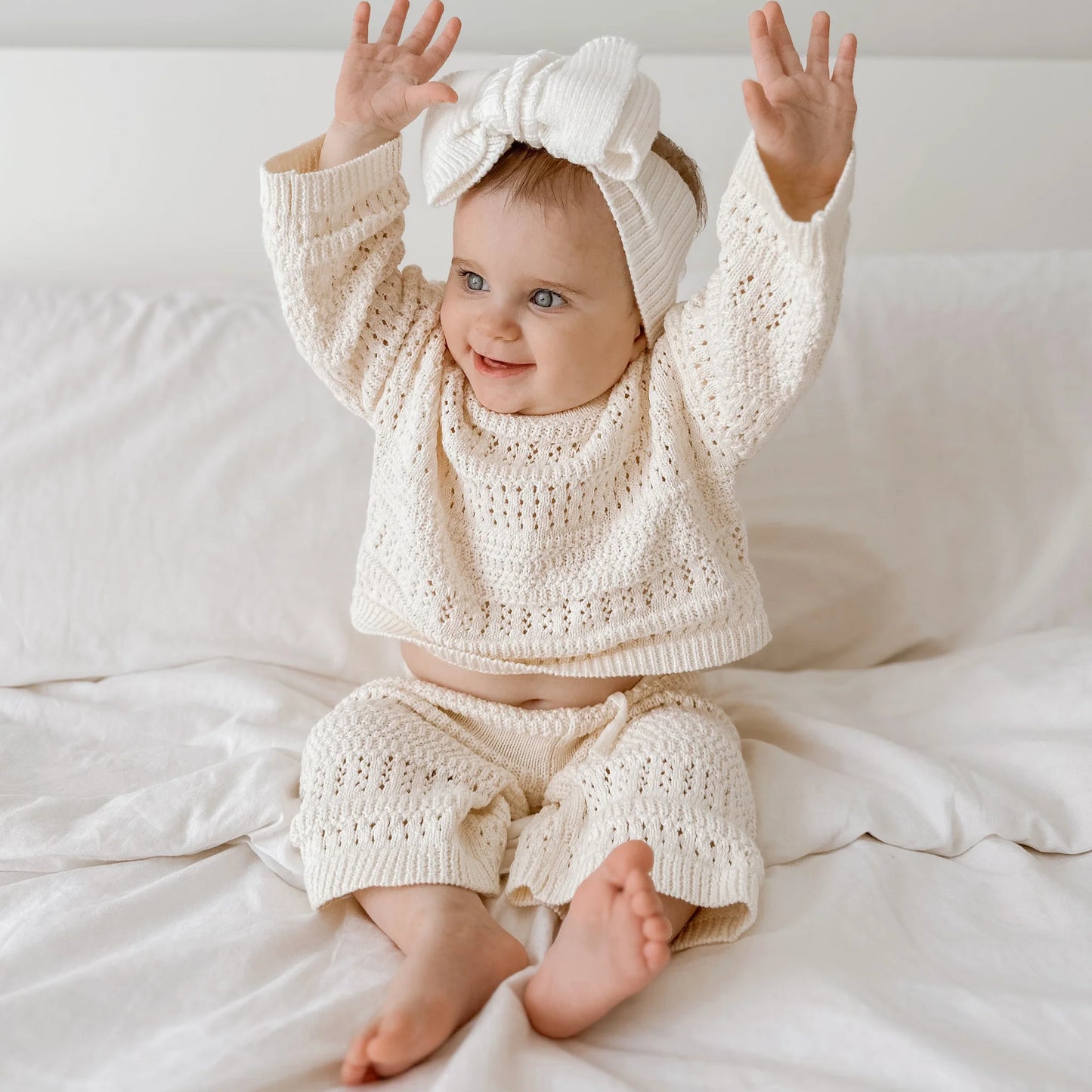 ニットセットアップ - Kids Knit Set - Vanilla Latte