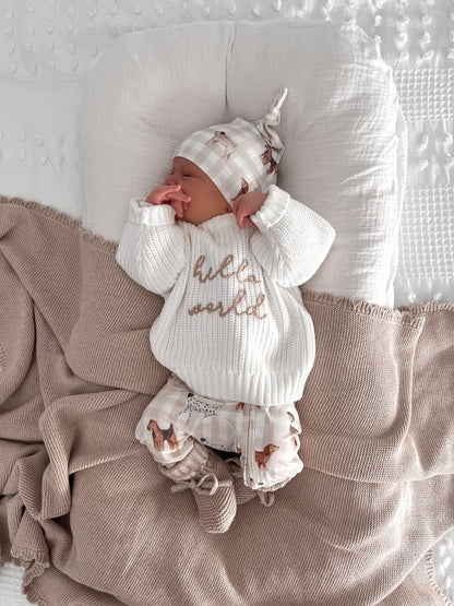 長袖ロンパース - Long Sleeve Bamboo Growsuit - Puppy Picnic