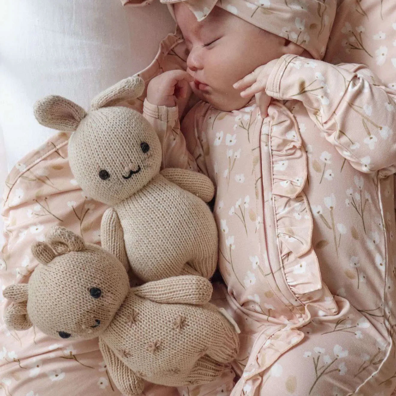 長袖ロンパース - Long Sleeve Bamboo Growsuit - Blushing Blooms