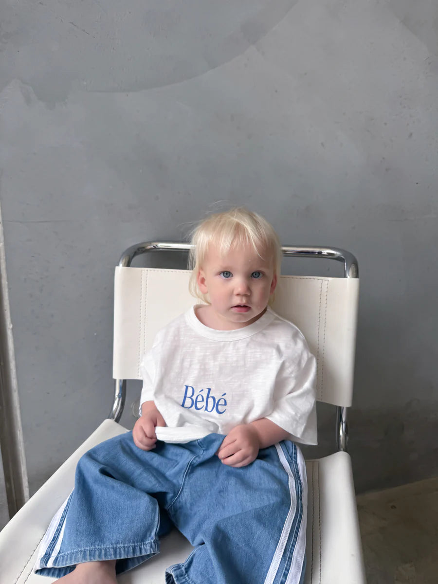 デニムパンツ - Tricky Track Pant - Denim Side Stripe