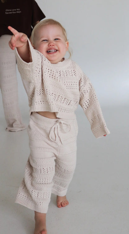 ニットセットアップ - Kids Knit Set - Vanilla Latte