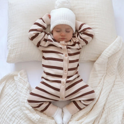 ニットロンパース - Cookie Long Sleeve Knit Romper