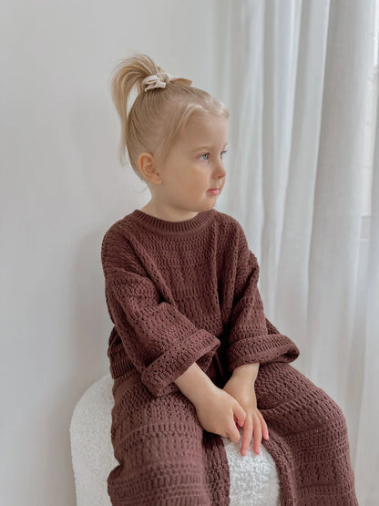ニットセットアップ - Kids Knit Set - Espresso