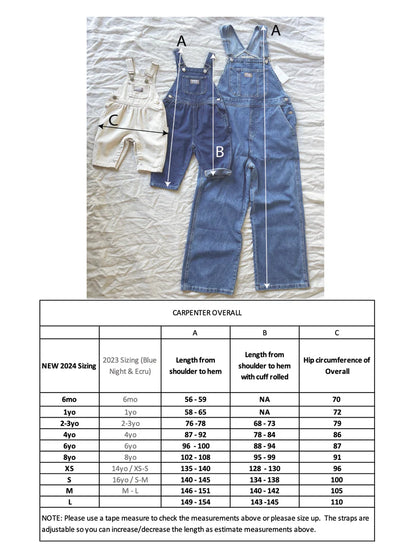 オーバーオール - Carpenter Overall - Washed Black