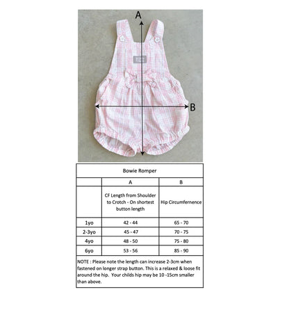 オーバーオール - Bowie Bubble Romper - PINK CHECK