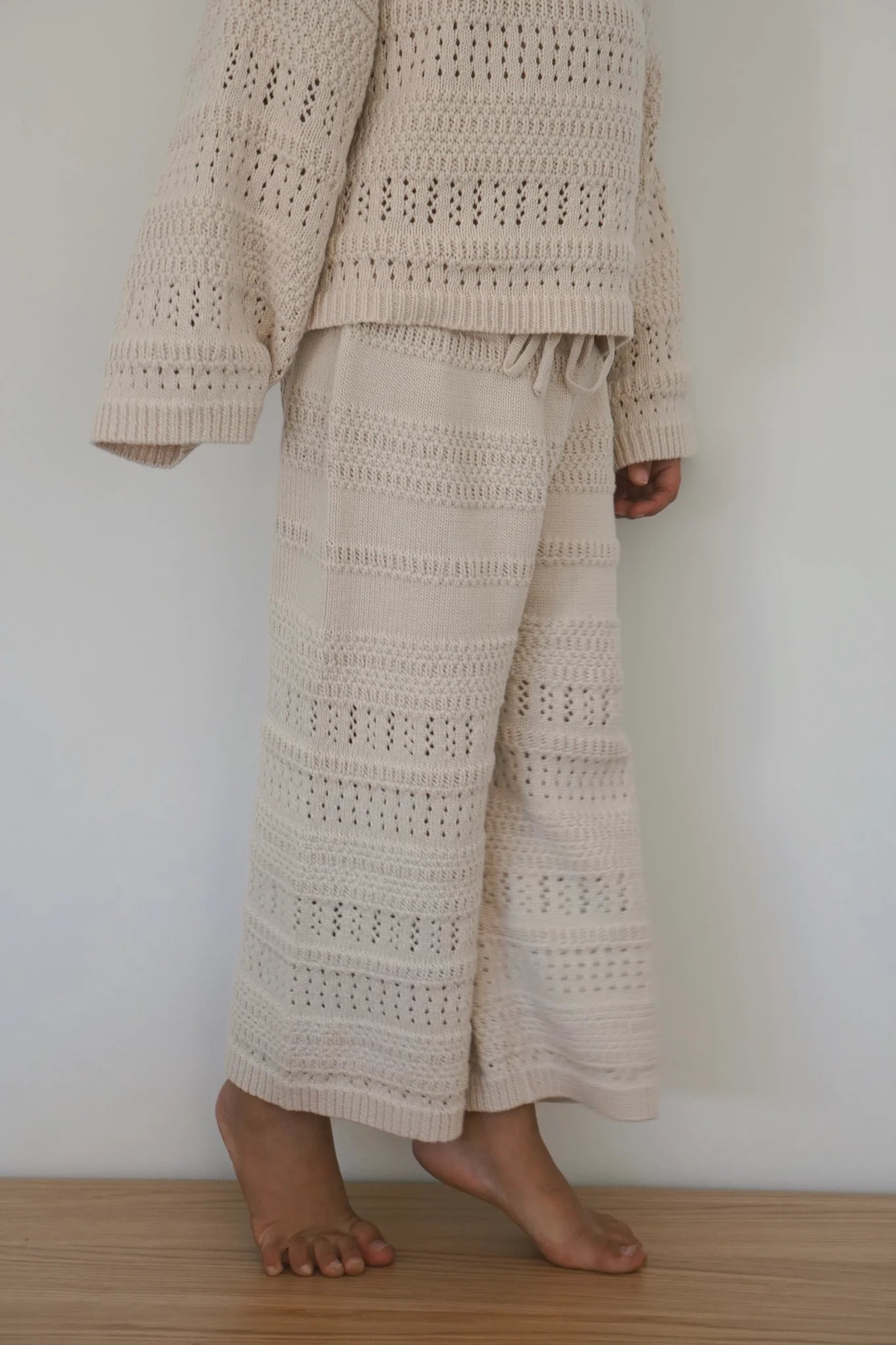 ニットセットアップ - Kids Knit Set - Vanilla Latte