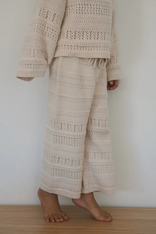 ニットセットアップ - Kids Knit Set - Vanilla Latte