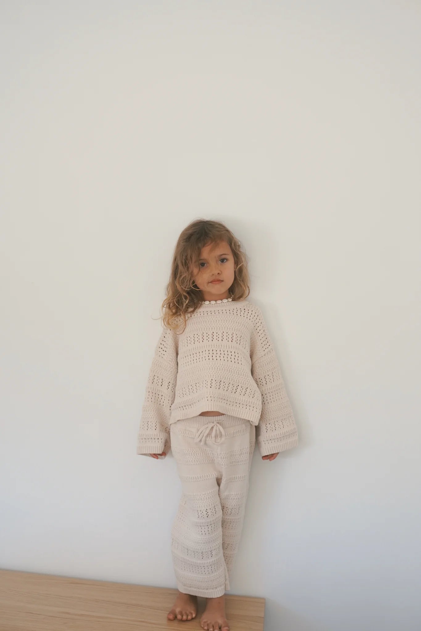 ニットセットアップ - Kids Knit Set - Vanilla Latte