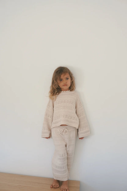 ニットセットアップ - Kids Knit Set - Vanilla Latte