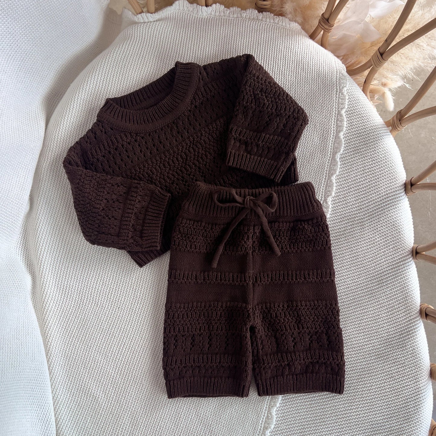 ニットセットアップ - Kids Knit Set - Espresso