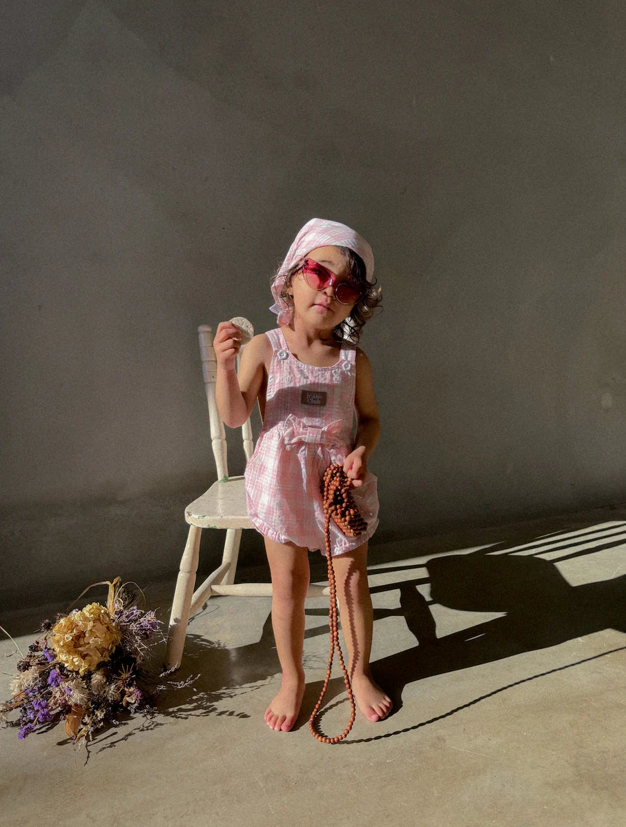 オーバーオール - Bowie Bubble Romper - PINK CHECK